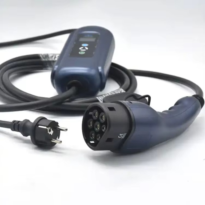 Type 2 Charger - Taşınabilir Elektrikli Araç Mavi Kontrol Kutusu