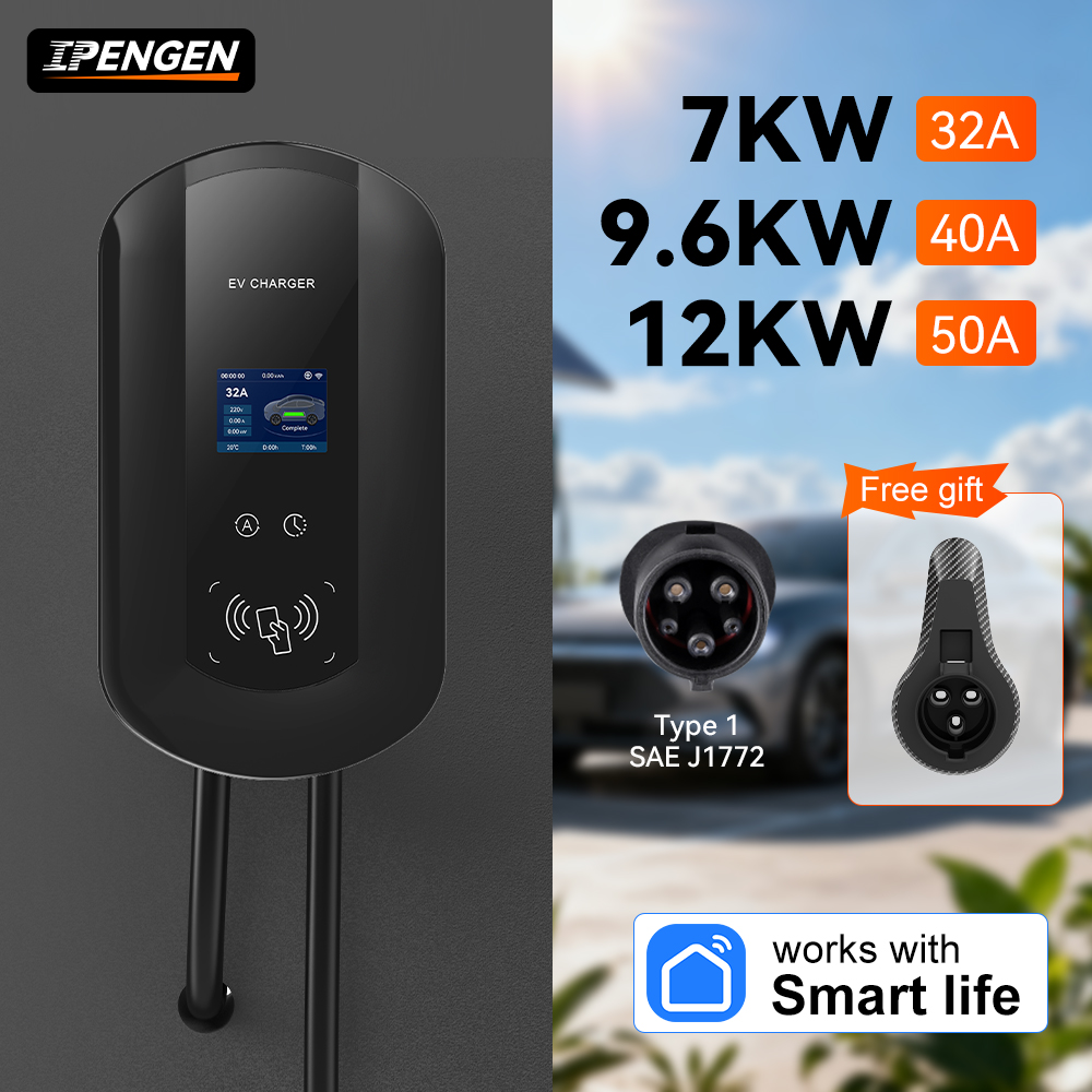 Wallbox Ev - IPENGEN 32A/40A/50A EV Şarj İstasyonu 7/9.6/11KW