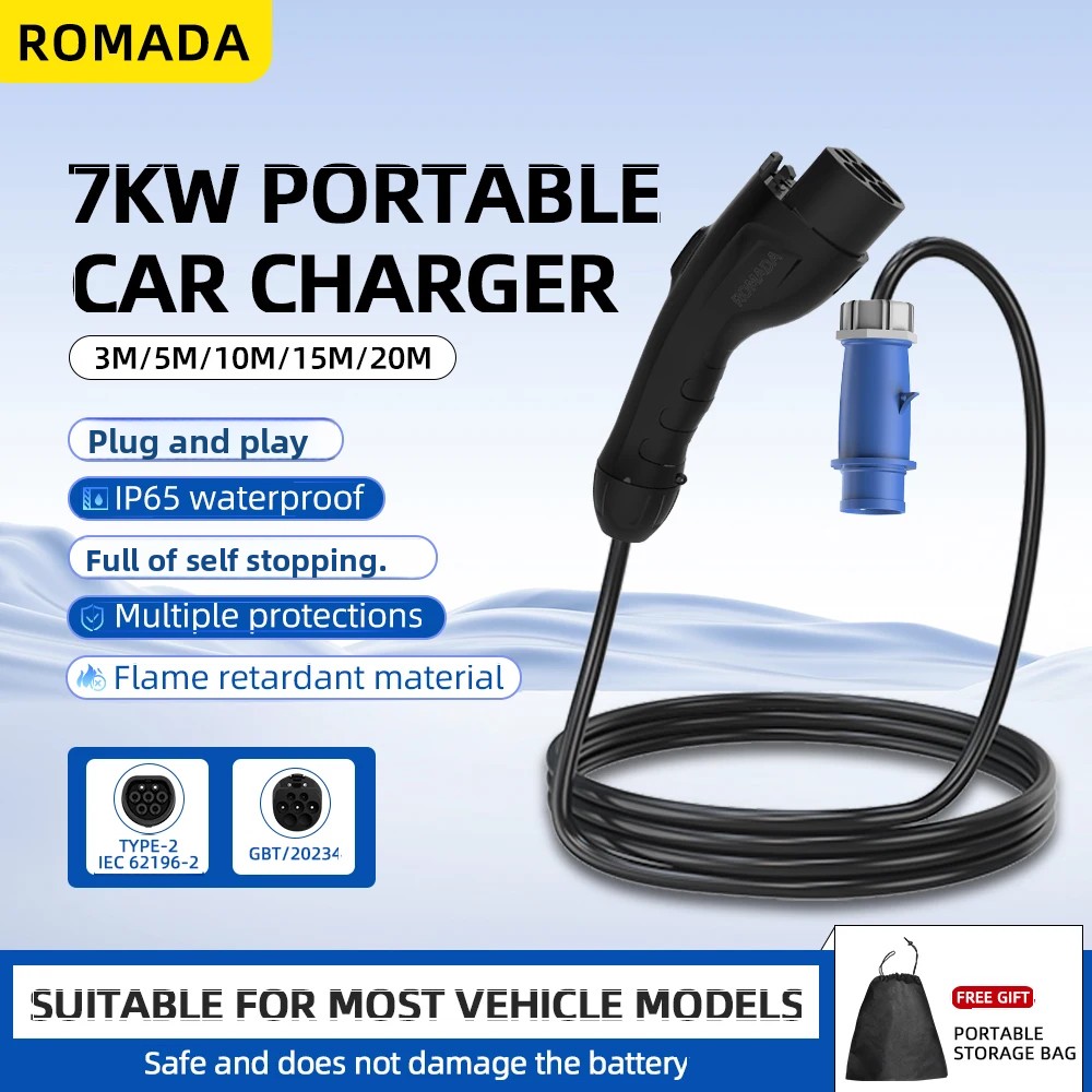 7KW 32A Elektrikli Araç Taşına - Ev Charger Adapter incelemesi ve fiyatı
